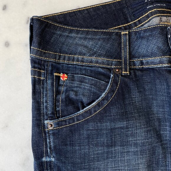 Hudson Flare Denim with Back Flap Pockets in Elm - Picture 3 of 12